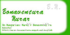 bonaventura murar business card